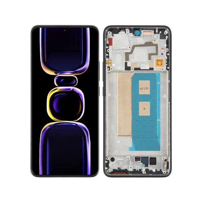 For Xiaomi PocoF5pro K60 / K60 PRO / PocoF5pro OLED assembly with frame / black  (Premium OEM)(SKU:1553867)