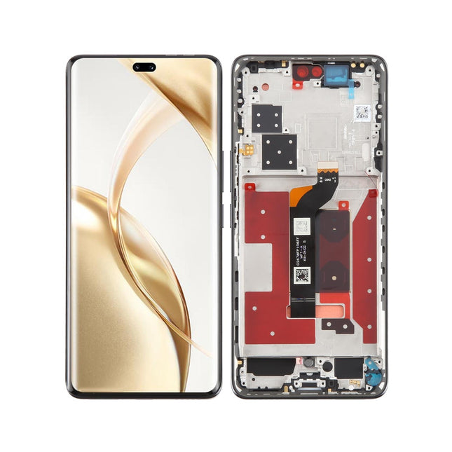 For Honor 200 Pro 5G / OLED assembly With Frame Black (Refurbished)(SKU:1561365)