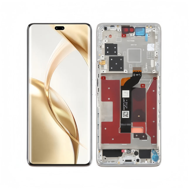 For Honor 200 Pro 5G / OLED assembly With Frame White (Refurbished)(SKU:1562339)