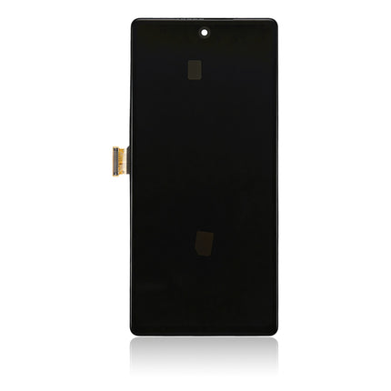 For Google Pixel 6A / OLED assembly With frame / black  (Refurbished)(SKU:1506243)