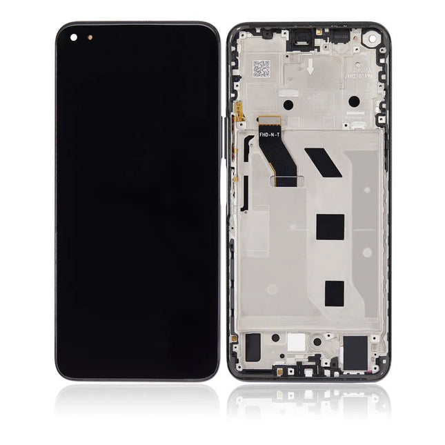 For Honor 50 Lite / nova 8i LCD Assembly with Frame Silver (Refurbished)(SKU:1507207)