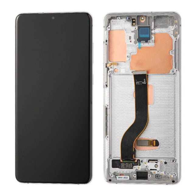 For Samsung Galaxy S20+/S20+ 5G | LCD Assembly With Frame | Silver/Gray(Refurbished)