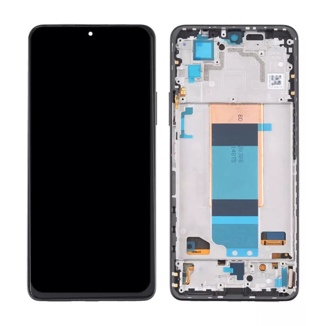 For Xiaomi Poco F4 OLED Assembly With Frame Blue (Aftermarket Plus)(SKU:1507841)