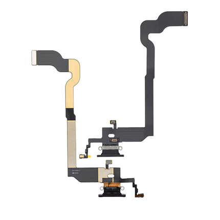 For iPhone X Charge Port Flex Cable Black (Refuebished)***DE Warehouse***(SKU:1530786)