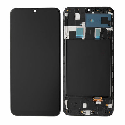 For Samsung Galaxy A20/A205 | OLED Assembly With Frame/Orignal display window/F version | Black(Aftermarket Plus)