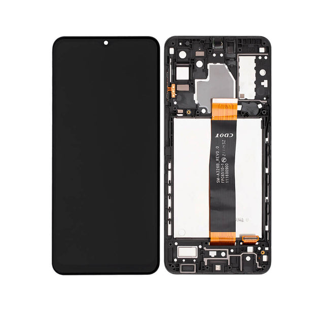 For Samsung Galaxy A32 5G | LCD Assembly With Frame | Black ( Refurbished ) 
