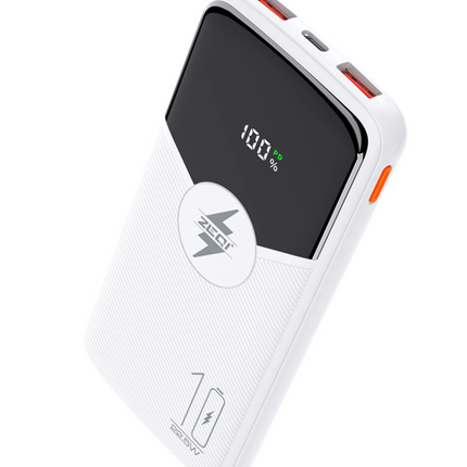 Zeqi ZE-X10 Power Bank with cable 10000mah / 22.5W Super Fast charge +PD 20W Fast charge White