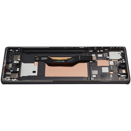 For Motorola Edge 50  OLED assembly With Frame Black Premium OEM (SKU:1562860)