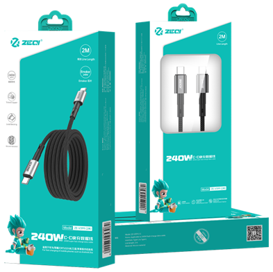 ZeQi ZE-V399 2M / Tablet Laptop 240W flash charging cable /Support iPad pro Macbook, Huawei notebook / C to C(SKU:1560399)