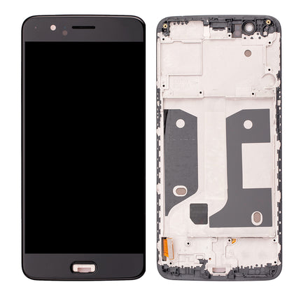 For Oneplus 5 | LCD Assembly With Frame/TFT | Black(Aftermarket Plus)
