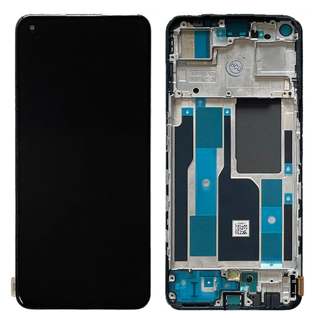 For Realme 9 Pro+ OLED Assembly With Frame Black(Aftermarket Plus)(SKU:1528654)