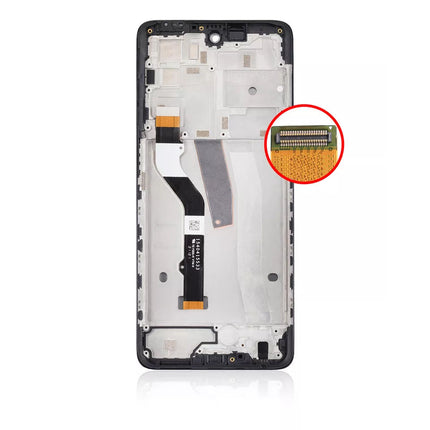 For Motorola G51 5G LCD Assembly With Frame Black(Refurbished)(SKU:1506546)