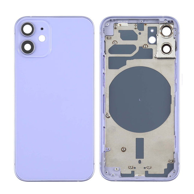 For iPhone 12 Mini | Back Cover Assembly with small parts(No Logo) | Purple(Aftermarket Plus)