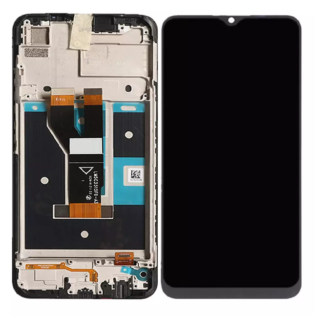For Realme Realme C11 2021 | LCD Assembly with Frame | Black(Refurbished)