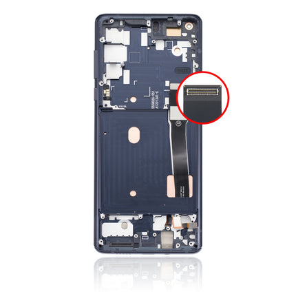 For Motorola Edge 2020 XT2063 / OLED assembly With frame / black  (Premium OEM)(SKU:1557551)