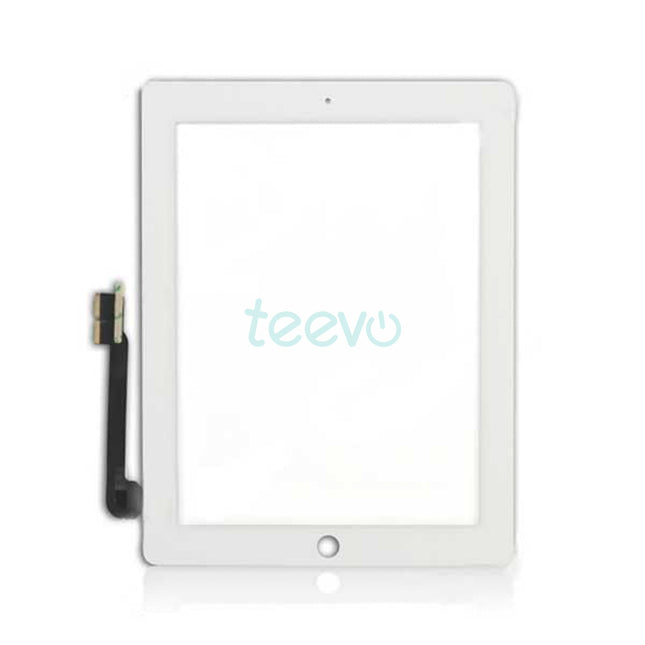 For iPad 3 | Touch/Digitizer with camera bracket/adhesive | White(Aftermarket Plus)