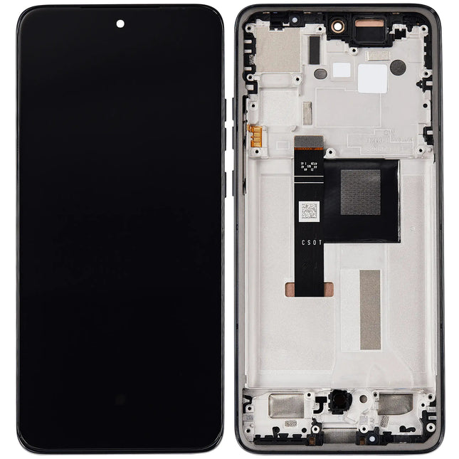 For Motorola Edge 50 Neo OLED assembly With Frame Black Refurbished (SKU:1563104)