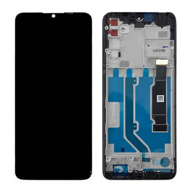 For TCL 20 SE / T671 / T761 | LCD Assembly With Frame | Black (Refurbished)