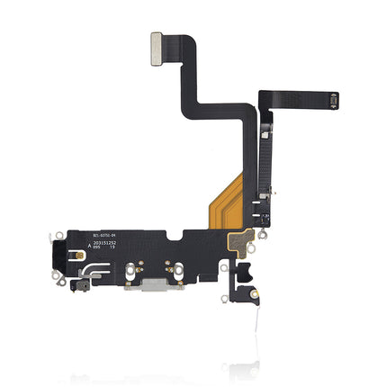 For iPhone14 pro Charge Port Flex Cable Silver (Refurbished)(SKU:1507725)