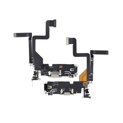 For iPhone14 pro Charge Port Flex Cable Silver (Refurbished)(SKU:1507725)