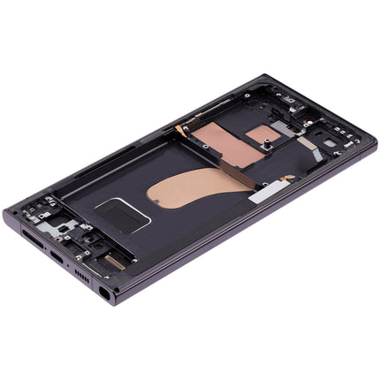 For Samsung Galaxy S23 UltraU version OLED Assembly With frame / black /Big display window (Aftermarket Plus)(SKU:1557417)