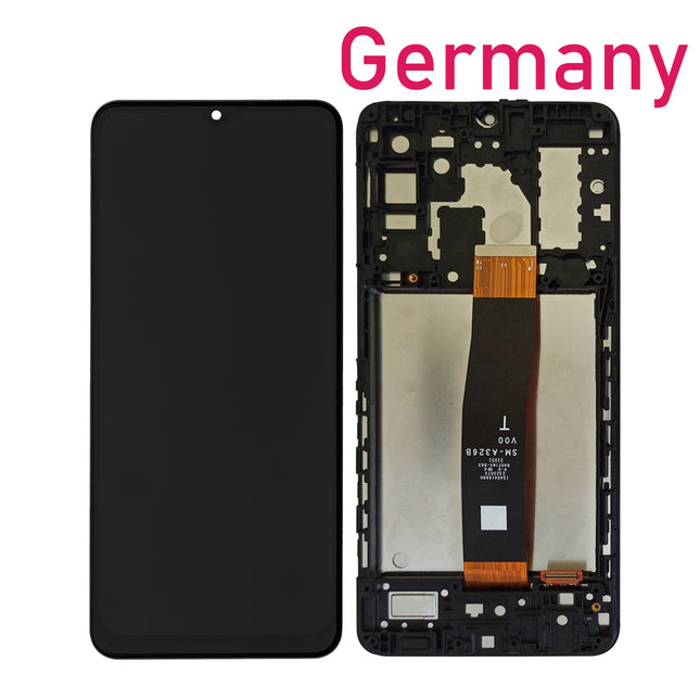 For Samsung Galaxy A32 5G LCD Assembly With Frame | Black (Refurbished ) ***DE Warehouse***
