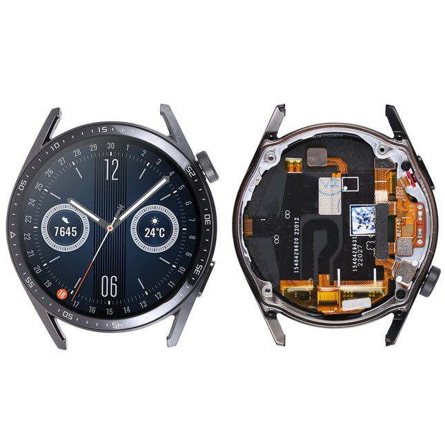 For Huawei Watch GT 3 LCD Assembly With Frame 46mm / Dual-line version| Black (Refurbished)