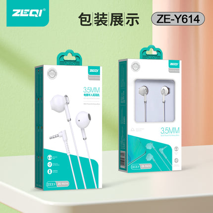 Zeqi ZE-Y614 Plating Handsfree(semi-in-ear)|3.5mm|HFI Quality|TPE material(SKU:1497238)