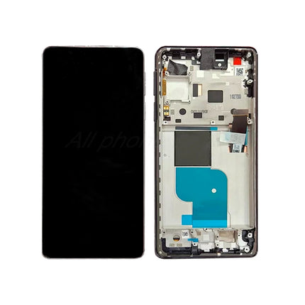 For Motorola Edge 30 Pro 5G / OLED assembly With frame / black  (Premium OEM)(SKU:1555994)