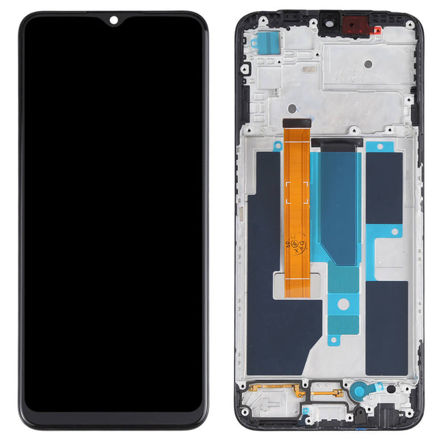 For OPPO A55 5G | LCD Assembly with Frame | Black(Refurbished)