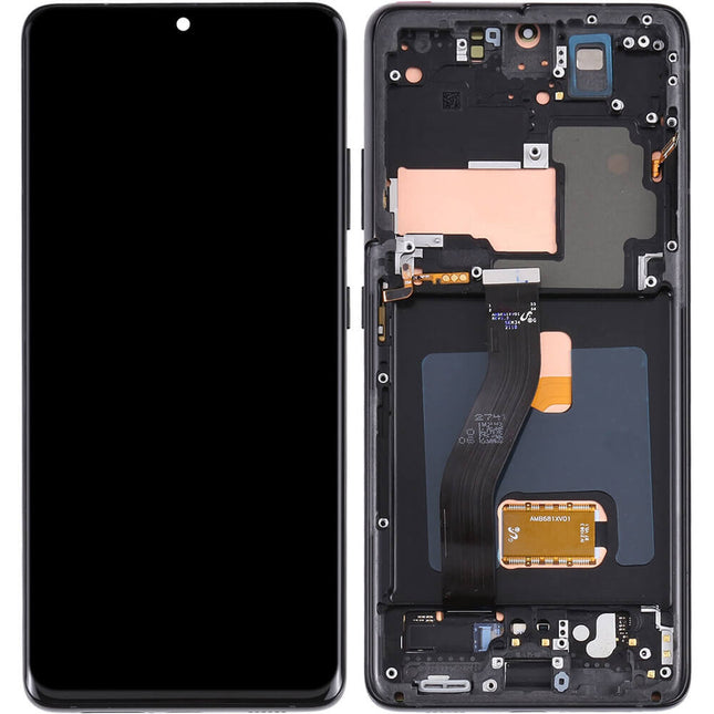 For Samsung Galaxy S21 Ultra/S21 Ultra 5G | LCD Assembly With Frame | Black(Refurbished)