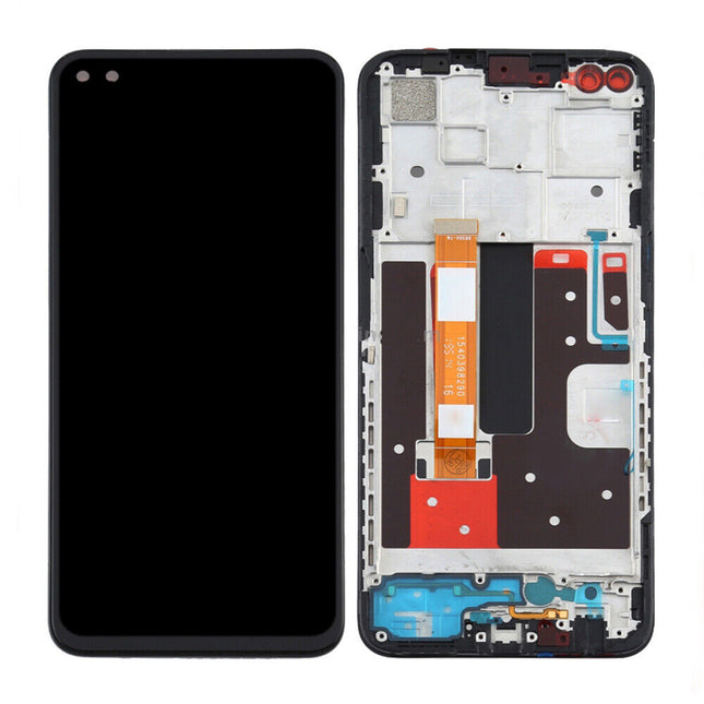 For OPPO Reno4 Z 5G | LCD Assembly With Frame | Black(Refurbished)