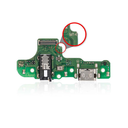 For Samsung Galaxy A20s/A207F/M14 | Charge Port Flex Cable/Earphone Flex Cable/U version | (Aftermarket Plus)