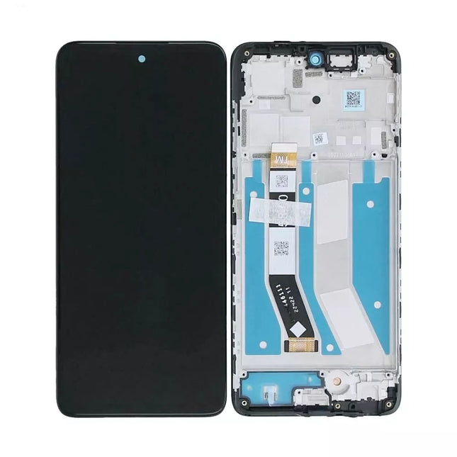 For Motorola G73 LCD Assembly With Frame | Black (Refurbished0