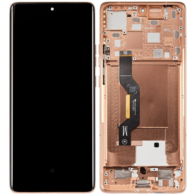 For Motorola Edge 50 5G OLED assembly With Frame Orange Premium OEM (SKU:1563100)