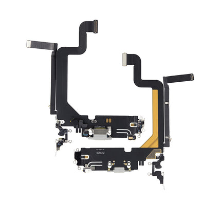 For iPhone 14 pro max Charge Port Flex Cable Silver(Premium OEM)(SKU:1500547)