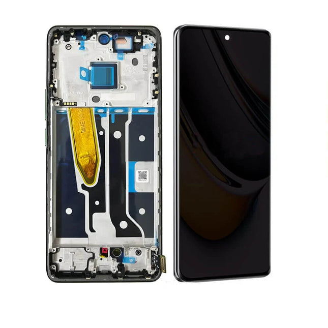 For Realme Narzo 50i Prime LCD Assembly With Frame | Black (Refurbished)