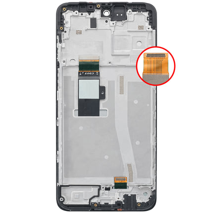 For Motorola G53 LCD Assembly With Frame Black(Refurbished)(SKU:1528825)