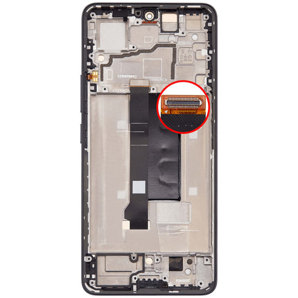 For Xiaomi Redmi Note 13 Pro 5G OLED assembly With Frame Black (Premium OEM)(SKU:1554730)