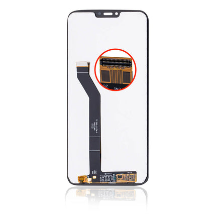 For Motorola G7 Power/BR version/154mm LCD Assembly(No Logo) Black(Refurbished)(SKU:1306275)