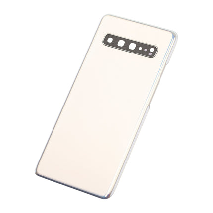 For Samsung Galaxy S10 5G/G977 Back Cover With Camera Cover(No Logo) Silver(Aftermarket Plus)(SKU:1463735)
