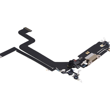For iPhone 14 pro max Charge Port Flex Cable Gold(Premium OEM)(SKU:1500546)