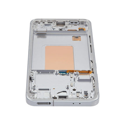 For Samsung Galaxy S24 FE 5G OLED assembly with Frame Silver (Refurbished)(SKU:1565601)