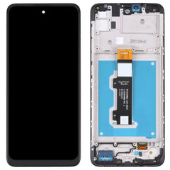For Motorola E30 LCD Assembly With Frame | Black (Refurbished)