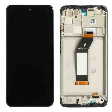 For Xiaomi Redmi 10 4G LCD Assembly With Frame/Standard version / Redmi 10 Prime / With Volume Flex Cable | Black (Premium OEM)
