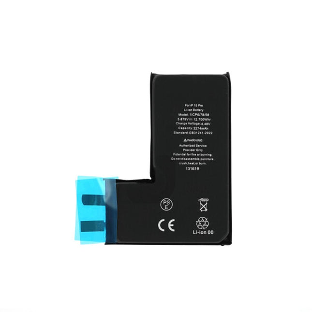 For iPhone 15 Pro Battery Cell Without Flex Cable 3274mah