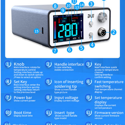 AIXUN T3A 200W Intelligent Soldering Station Support T245 Handle Soldering Iron Tips Electric Welding Iron Station(SKU:1502875)