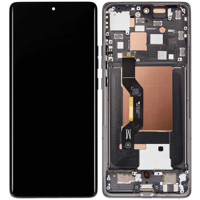 For Motorola Edge 50  OLED assembly With Frame Black Premium OEM (SKU:1562860)