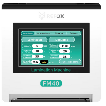 REFOX FM40 Desktop Lamination Machine for Curved / Flat-Screen Refurbishment(SKU:1556632)