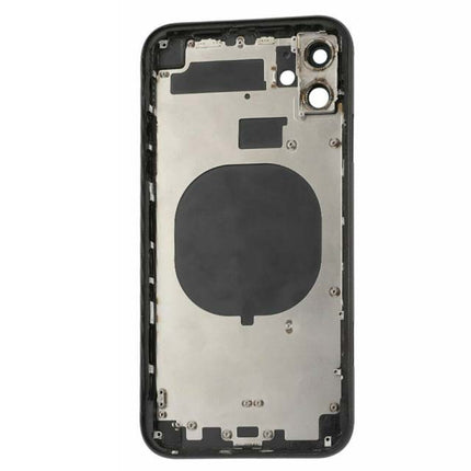 For iPhone 11 | Back Cover Assembly with small parts(No Logo) | Black(Aftermarket Plus)